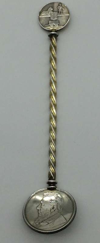 Boer War P.O.W./Trench Art Silver Coin Spoon