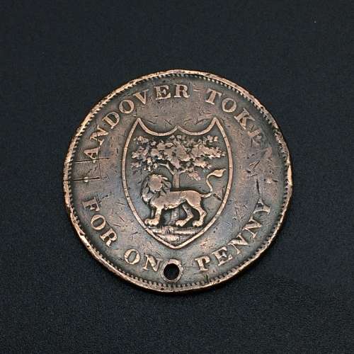 UK - 1812 1 Penny Hampshire Andover Wakeford Draper Token (artcollect)