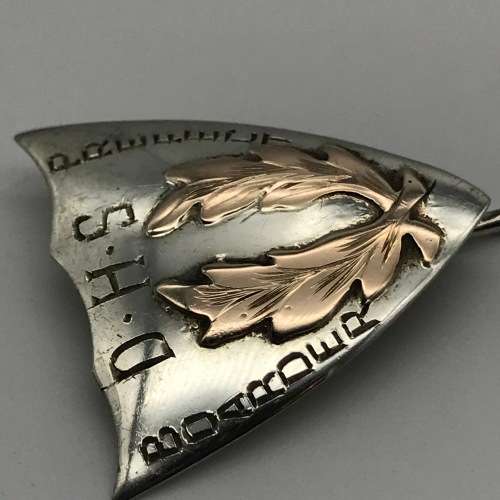 Solid Silver & Gold D.H.S Prefect Badges