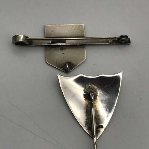 Solid Silver & Gold D.H.S Prefect Badges
