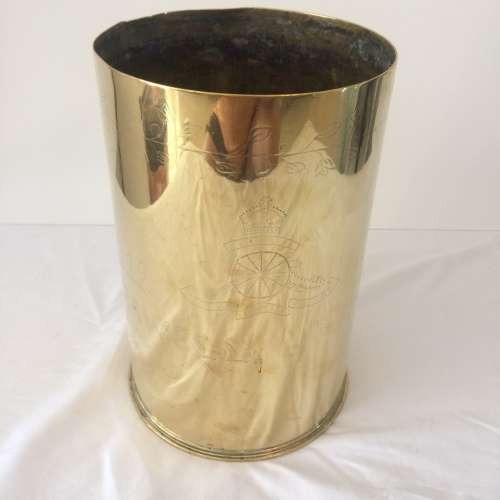 WWI - Large P.O.W./Trench Art Artillery Brass Shell ( Lt. A.N.G. CARSWEL R.F.A. ) (For Ralph)
