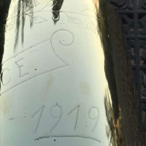 WWI - Large P.O.W./Trench Art Artillery Brass Shell ( Lt. A.N.G. CARSWEL R.F.A. ) (For Ralph)