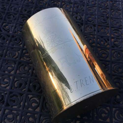 WWI - Large P.O.W./Trench Art Artillery Brass Shell ( Lt. A.N.G. CARSWEL R.F.A. ) (For Ralph)