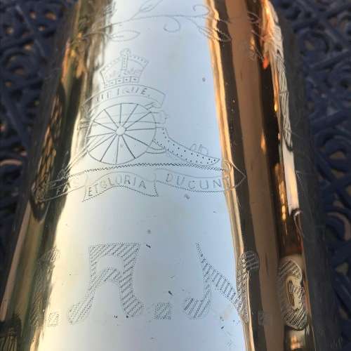 WWI - Large P.O.W./Trench Art Artillery Brass Shell ( Lt. A.N.G. CARSWEL R.F.A. ) (For Ralph)