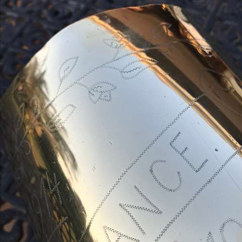 WWI - Large P.O.W./Trench Art Artillery Brass Shell ( Lt. A.N.G. CARSWEL R.F.A. ) (For Ralph)
