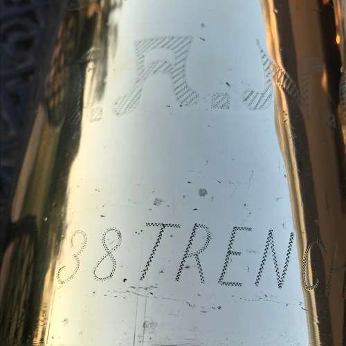 WWI - Large P.O.W./Trench Art Artillery Brass Shell ( Lt. A.N.G. CARSWEL R.F.A. ) (For Ralph)