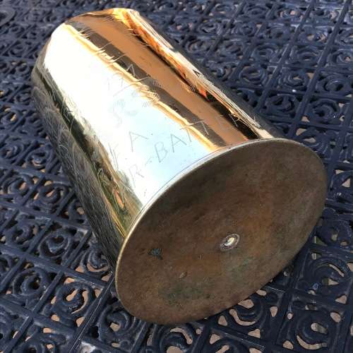 WWI - Large P.O.W./Trench Art Artillery Brass Shell ( Lt. A.N.G. CARSWEL R.F.A. ) (For Ralph)