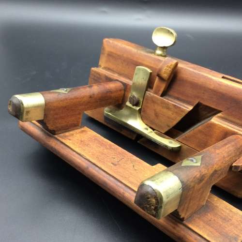 Vintage Wooden and Brass Plane (D. Malloch, Perth)