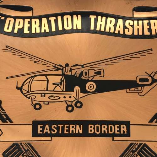 Rhodesian Army `Operation Thrasher` Copper Plaque