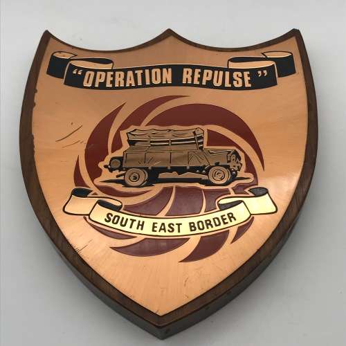 Rhodesian Army `Operation Repulse` Copper Plaque