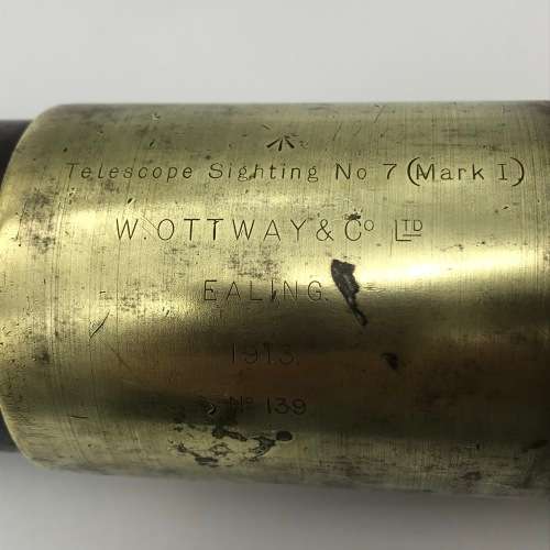 British - WWI `Gun Sighting Telescope` (W OTTWAY and CO 1913)