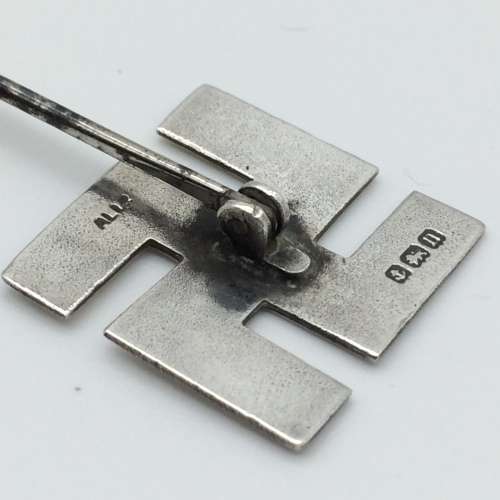 Rare Antique Pre-War Solid Silver Swastika Hat Pin (1912)