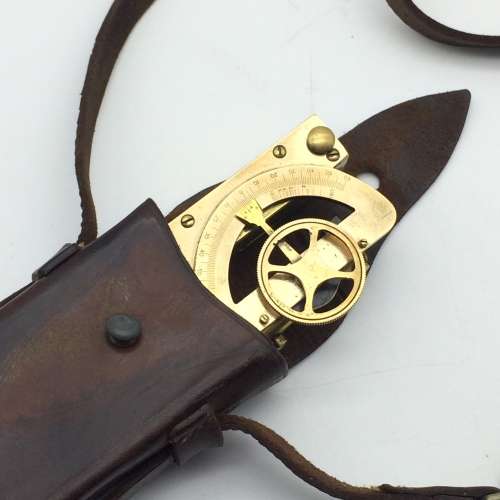 WW1 - Antique Brass Abney Level/Clinometer (T. Cooke and Sons)
