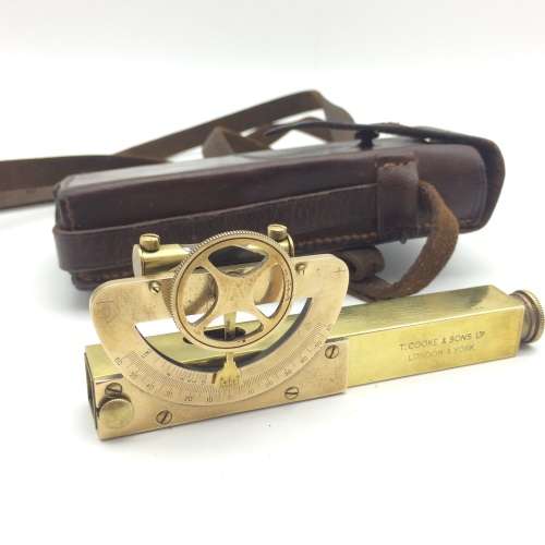 WW1 - Antique Brass Abney Level/Clinometer (T. Cooke and Sons)