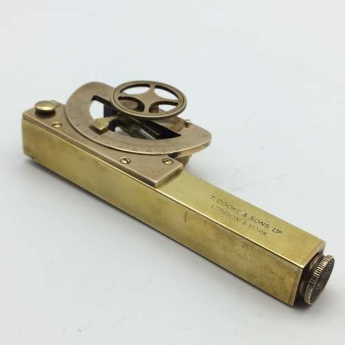 WW1 - Antique Brass Abney Level/Clinometer (T. Cooke and Sons)