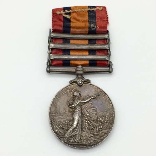 Boer War - Scarce Q.S.A Medal (OFS, TVL, SA01) to `INTELL. CORPS` (TRP. C.D. WALES)