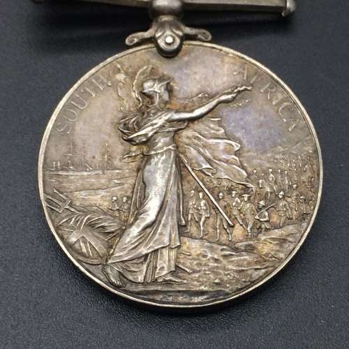 Boer War - Scarce Q.S.A Medal (OFS, TVL, SA01) to `INTELL. CORPS` (TRP. C.D. WALES)