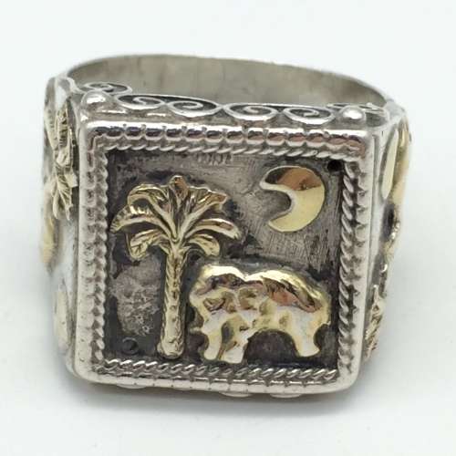 WW2  Scarce Silver `North African Campaign` Souvenir Ring