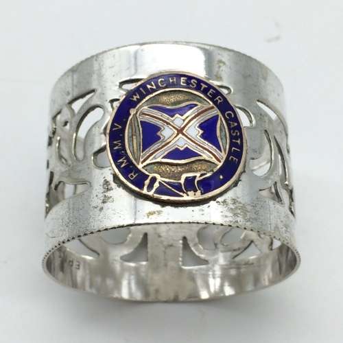 Union Castle Line `R.M.M.V. Winchester Castle` Napkin Ring