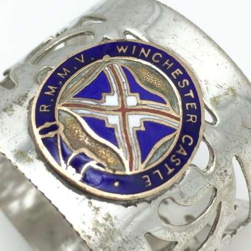 Union Castle Line `R.M.M.V. Winchester Castle` Napkin Ring