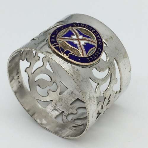 Union Castle Line `R.M.M.V. Winchester Castle` Napkin Ring