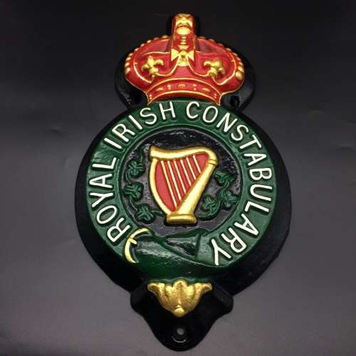 Rare `Royal Irish Constabulary` Cast Iron Barracks Plaque