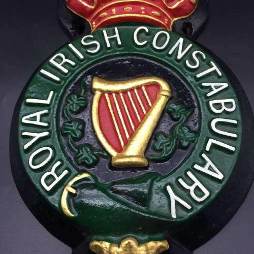 Rare `Royal Irish Constabulary` Cast Iron Barracks Plaque