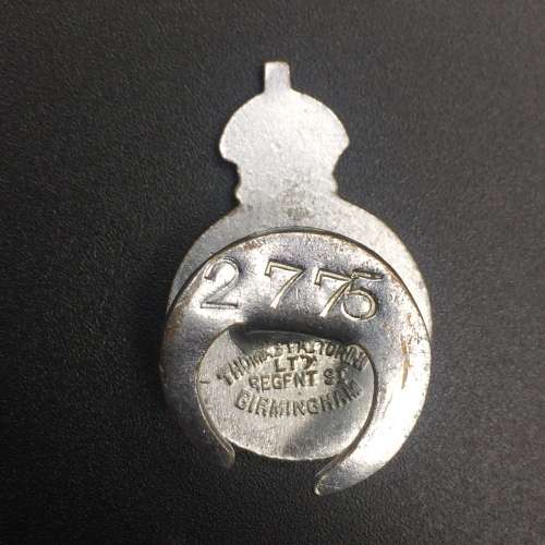UK - WW2 `Staffordshire Special Constabulary` Police Badge