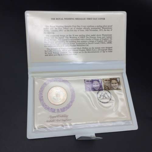 1973 Royal Wedding Silver Proof First Day Medallion (Princess Anne)