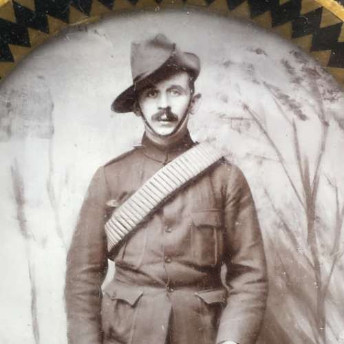 Amazing Large `Boer War - POW` Photo Frame (Greek Volunteer)