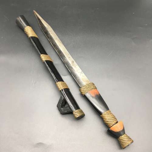 Superb Old `Shona Bakatwa` African Dagger and Sheath