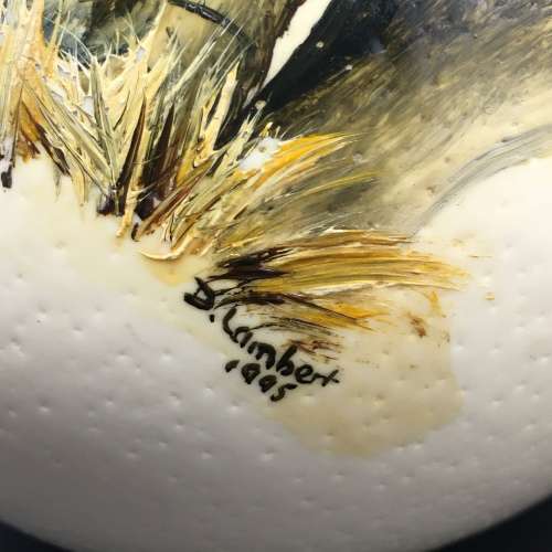 Hand-Painted `Elephant` Ostrich Egg (Signed)