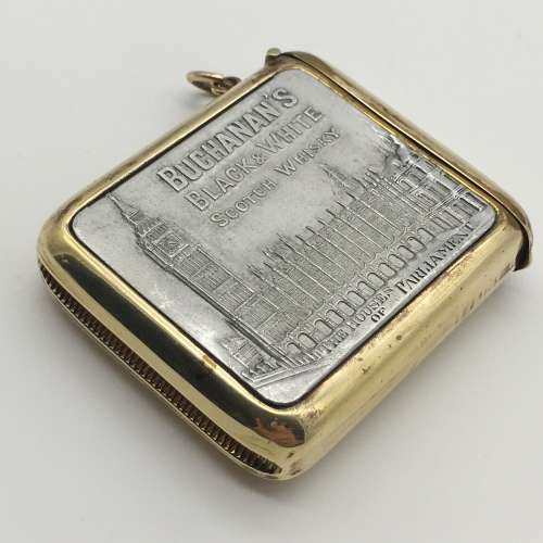 Vintage Brass `Scotch Whisky` Vesta Case