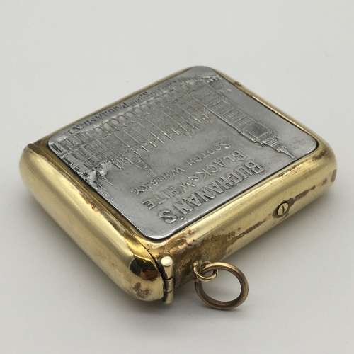 Vintage Brass `Scotch Whisky` Vesta Case