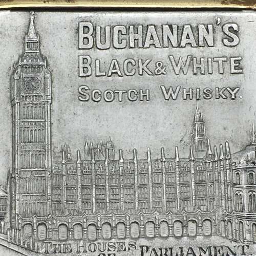 Vintage Brass `Scotch Whisky` Vesta Case