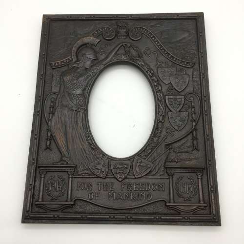 Impressive WW1 `For the Freedom of Mankind` Iron Photo Frame (for Hans)
