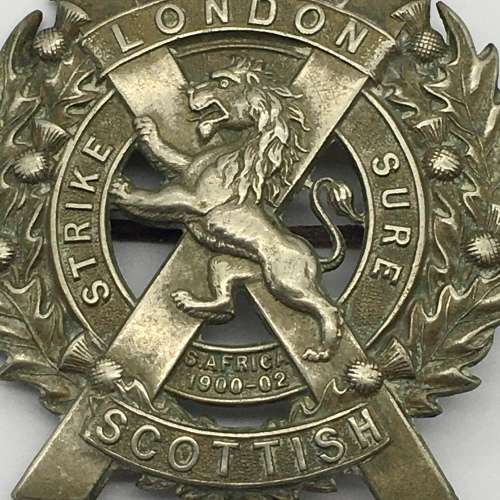 British - `London Scottish` Glengarry Badge (for Hans)