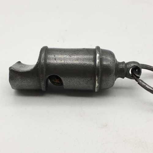 Rare - Victorian Britannia Metal `Pig Nose` Whistle