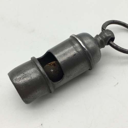 Rare - Victorian Britannia Metal `Pig Nose` Whistle