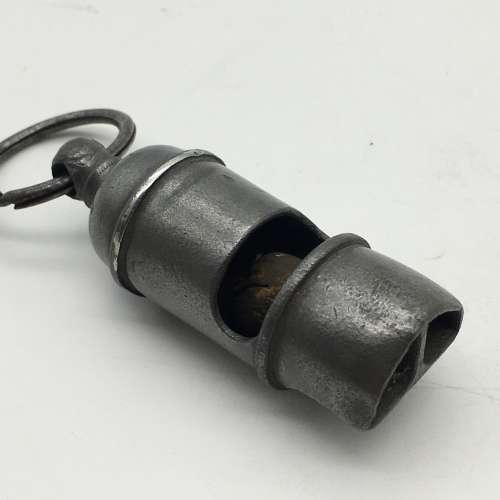 Rare - Victorian Britannia Metal `Pig Nose` Whistle