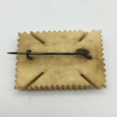 Boer War - P.O.W. (St. Helena 1902) Bone Brooch