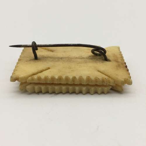 Boer War - P.O.W. (St. Helena 1902) Bone Brooch