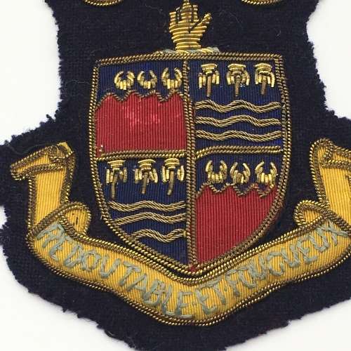 Early `The Harvey Grammar School` Blazer Badge (Secret WW2 Contribution)