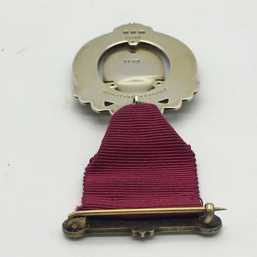 Impressive Solid Silver and Enamel Masonic Medal (1934)