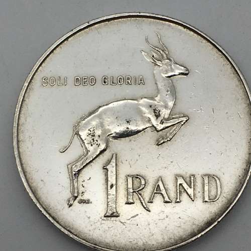 Two South African `Silver One Rand` Coins (1966 and 1967)