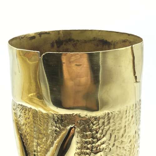 Pair WW1 `Trench Art` Brass Artillery Shells