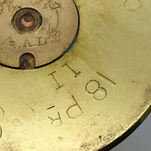 Pair WW1 `Trench Art` Brass Artillery Shells