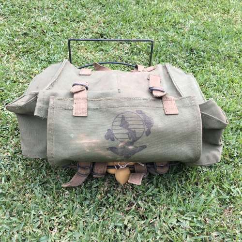 Scarce `US Marine Corps` Field/Backpack with Metal Frame (WW1/Korean War)