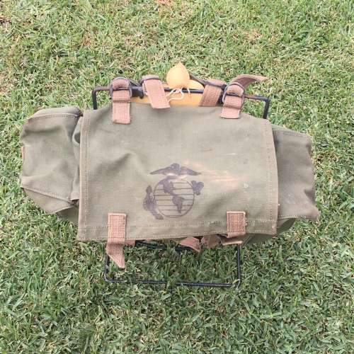 Scarce `US Marine Corps` Field/Backpack with Metal Frame (WW1/Korean War)