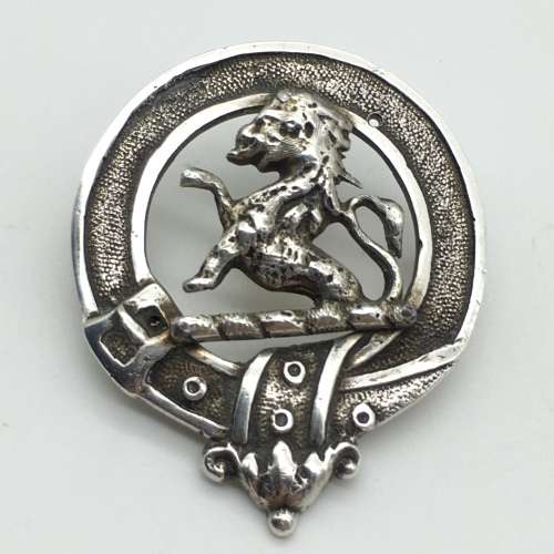 Vintage Solid Silver Scottish Clan Badge